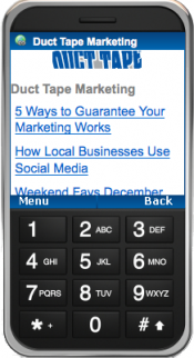 iphone mobile version of blog