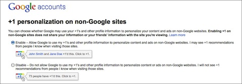 googlacct Google +1 Account Settings